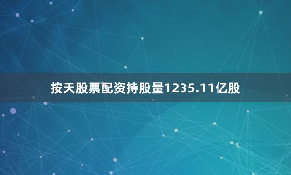 按天股票配资持股量1235.11亿股